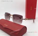 Replica Premiere Cartier Sunglasses ct0047s Rimless Wooden leg